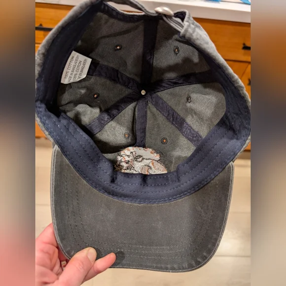 Stay Home Club Dad Hat with Embroidered Cat "Some Hard Feelings" - Picture 3 of 4